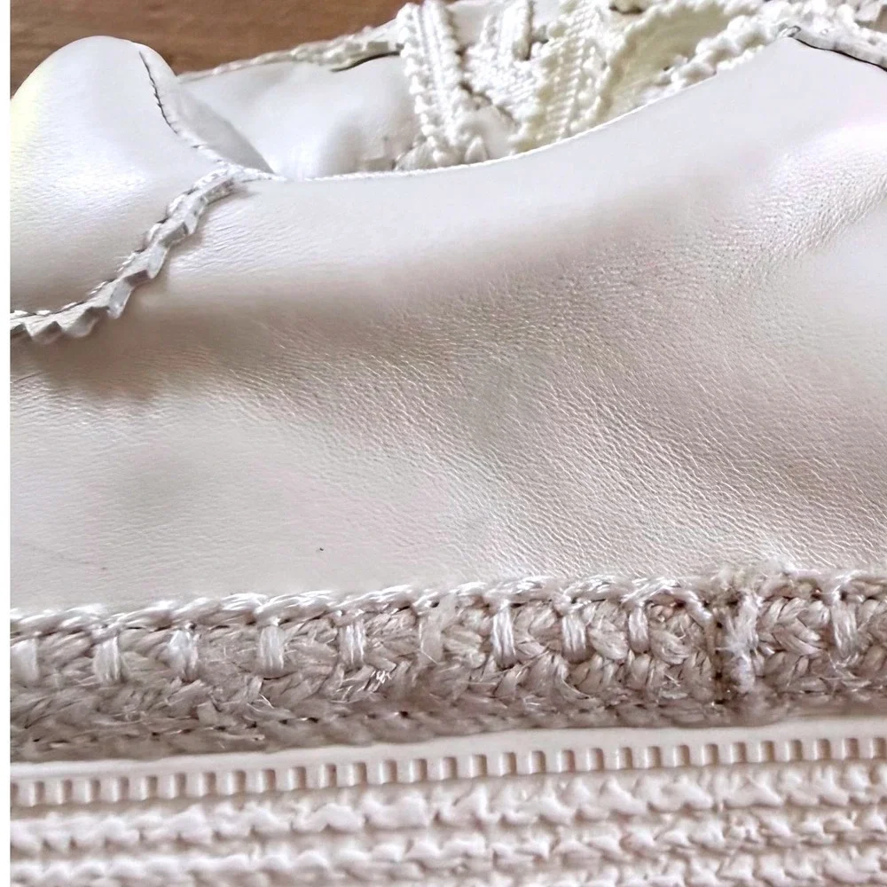Dolce Vita Platform Sneakers Women 7.5 White Leather Crochet Trim